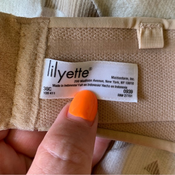 Lilyette Beige Nude Bandeau Strapless underwire Bra 38C - Picture 7 of 9